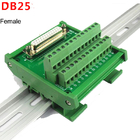 موصلات أحادي الطرف DB25 D Sub 25 دبوس طرفية بلوك لوحة الفصل DIN Rail