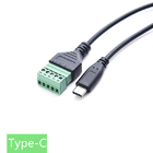 Type-C 3.1 USB أنثى ذكر جاك إلى 5-pin برغي محول توسيع كابل 30cm