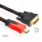 كابل HDMI إلى DVI 24 + 1 يدعم 1080P Full HDMI Male إلى DVI-D Male High Speed ​​Adapter Cabl