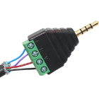 3.5mm 3-Pole Stereo Headphone Audio Male Jack Female Plug to برغي محول كتلة المحطة الطرفية