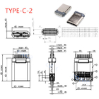 24P USB 3.1 Type C Receptacle 24-pin منفذ شحن سريع أنثى مقبس جاك موصل ثنائي الفينيل متعدد الكلور