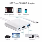 Type-C 3.1 إلى USB 3.0 HDMI Type C Female Charger Adapter 3 in 1 Charging Port Hub