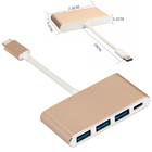 UBS 3.1 Type-C to 3 Ports USB 3.0 USB-C HUB Adapter OTG Cable High Speed Converter
