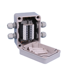 4 طرق IP65 مقاوم للماء صندوق تقاطع توزيع الكابلات مع كتل طرفية UK2.5B 80 * 110 * 70 مم
