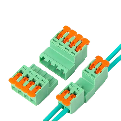 5.08mm Pitch PCB بلاكات محطة قابلة للشحن رافعة ضغط سريع Crimp Docking Socket Plug