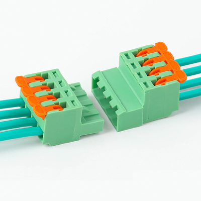 5.08mm Pitch PCB بلاكات محطة قابلة للشحن رافعة ضغط سريع Crimp Docking Socket Plug