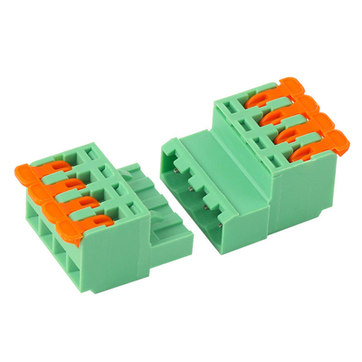 5.08mm Pitch PCB بلاكات محطة قابلة للشحن رافعة ضغط سريع Crimp Docking Socket Plug