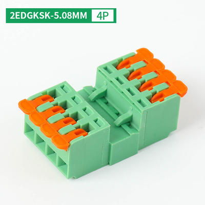 5.08mm Pitch PCB بلاكات محطة قابلة للشحن رافعة ضغط سريع Crimp Docking Socket Plug