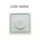 AC85-120V AC180-265V LED Lamp Dimmer Switch Brightness Controller Wall Mounted Rotary Knob