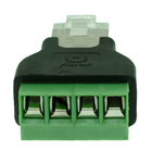 RJ45 Network Male Plug 8P8C to RS485 4 Pin Screw Terminal Block Adapter