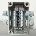 IP65 مقاوم للماء صندوق تقاطع الكابلات 80 * 130 * 70 مم 3 طرق UK2.5B Din Rail Terminal Block Blocks Kit