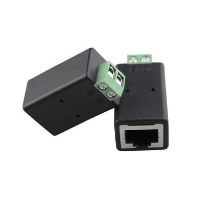 RJ45 شبكة الاتصال الإناث 8P8C إلى 2 دبوس RS485 مسدس محطة الكتل محول