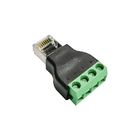 RJ45 Network Male Plug 8P8C to RS485 4 Pin Screw Terminal Block Adapter
