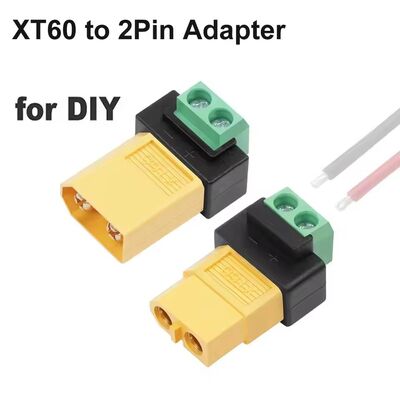 محول طرفي لولبي ثنائي السنون XT60 موصل شحن بدون لحام لشاحن توازن طائرة بدون طيار FPV