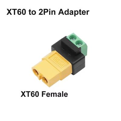 محول طرفي لولبي ثنائي السنون XT60 موصل شحن بدون لحام لشاحن توازن طائرة بدون طيار FPV