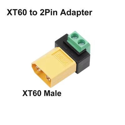 محول طرفي لولبي ثنائي السنون XT60 موصل شحن بدون لحام لشاحن توازن طائرة بدون طيار FPV