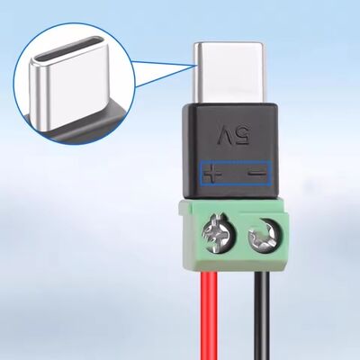 نوع C الذكور إلى 2Pin 5V محطات المسمار الأخضر محول USB لمكونات الهاتف المحمول وشحن الكمبيوتر