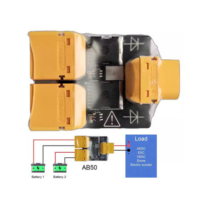 XT60 رابط بطارية مزدوجة محول شحن لوحة موازية مع التبديل التلقائي للبطارية الليبو للطائرة بدون طيار RC