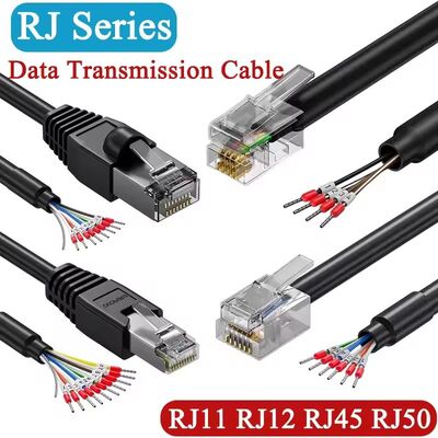 موصل RJ45 RJ48 RJ50 RJ11 RJ12 إلى 485 422 RJ45 إلى كابل 232 خط نقل البيانات
