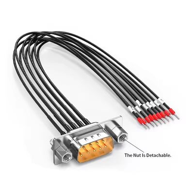 كابلات الاتصال DB15/DB9/DB25 مع عدد الأنابيب 26AWG 15Pin Serial Port سلك محمي مزدوج