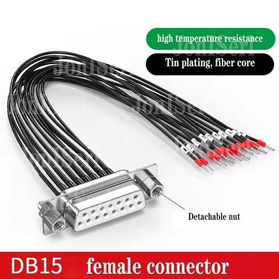 كابلات الاتصال DB15/DB9/DB25 مع عدد الأنابيب 26AWG 15Pin Serial Port سلك محمي مزدوج