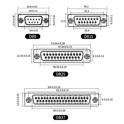 كابلات الاتصال DB15/DB9/DB25 مع عدد الأنابيب 26AWG 15Pin Serial Port سلك محمي مزدوج