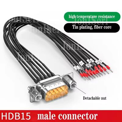 كابلات الاتصال DB15/DB9/DB25 مع عدد الأنابيب 26AWG 15Pin Serial Port سلك محمي مزدوج