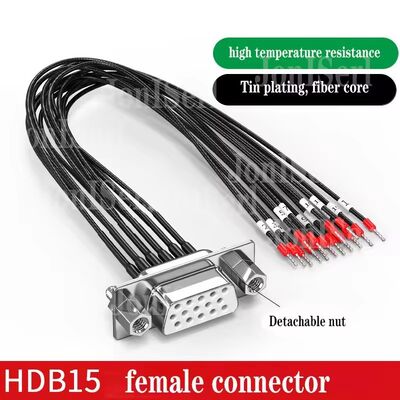 كابلات الاتصال DB15/DB9/DB25 مع عدد الأنابيب 26AWG 15Pin Serial Port سلك محمي مزدوج