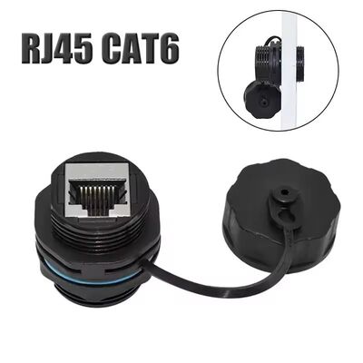 IP68 مقاوم للماء RJ45 رابط الشبكة المحمي الدائري Cat6A RJ45 ربط المقابس