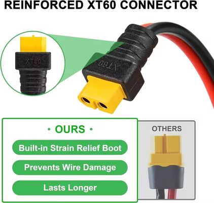 100 سم 12 AWG XT60 كابل تركيب اللوحة XT90 كابل الذكور إلى الإناث مولد الطاقة الشمسية / بطارية LiPo / محول طائرة بدون طيار FPV