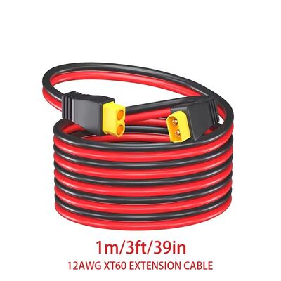 100 سم 12 AWG XT60 كابل تركيب اللوحة XT90 كابل الذكور إلى الإناث مولد الطاقة الشمسية / بطارية LiPo / محول طائرة بدون طيار FPV