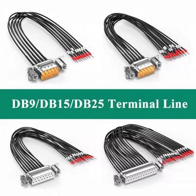 كابلات الاتصال DB15/DB9/DB25 مع عدد الأنابيب 26AWG 15Pin Serial Port سلك محمي مزدوج