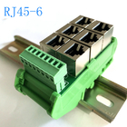 RJ45 Female Jack 8P8C 6 Port Hub to 8 Pin Screw Terminal Block Adapter for Servo Application