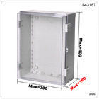 400x300x180mm IP65 للماء الضميمة الكهربائية في الهواء الطلق البلاستيك الجدار تقاطع مربع حالة