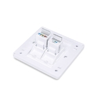 Dual Port  RJ11 RJ45 Telephone Network Modular Jack Cat5E Quick Clamp For Wall Socket Outlet