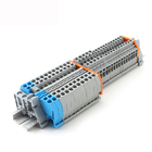 Din Rail Grouding Earth Screwless Spring Crimping Terminal Blocks Two Color Replacement
