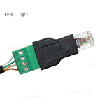 RJ11 6P4C Male Connector Modular Plugs to 4 Pin Screw Terminal Blocks Adapter