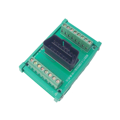 موصلات OBD2 16pin إلى الكتل الطرفية ، لوحة اندلاع لوحة DIN للسكك الحديدية