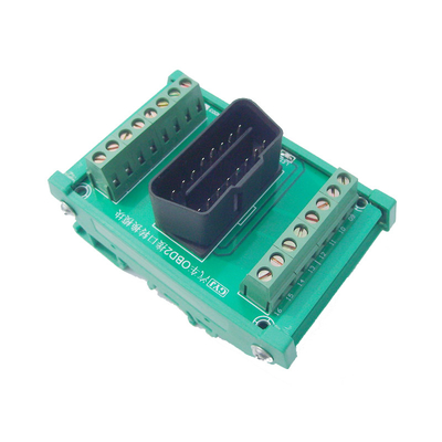موصلات OBD2 16pin إلى الكتل الطرفية ، لوحة اندلاع لوحة DIN للسكك الحديدية