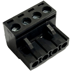 5.08mm Pitch PCB Pluggable Screw Terminal Blocks Plug + Right Angle Pin Header Black