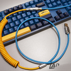 Mechanical Keyboard Cable Coiled YC8 Aviation Connector Coupling USB Type-C Interface