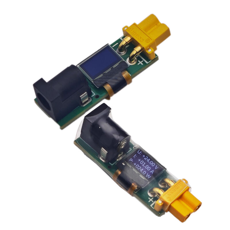 5-30 فولت 10A DC إلى XT30 محول إناثي مع عداد الطاقة ثنائي الاتجاه بطارية الجهد التيار الرئيسي للشاشة RC النموذج