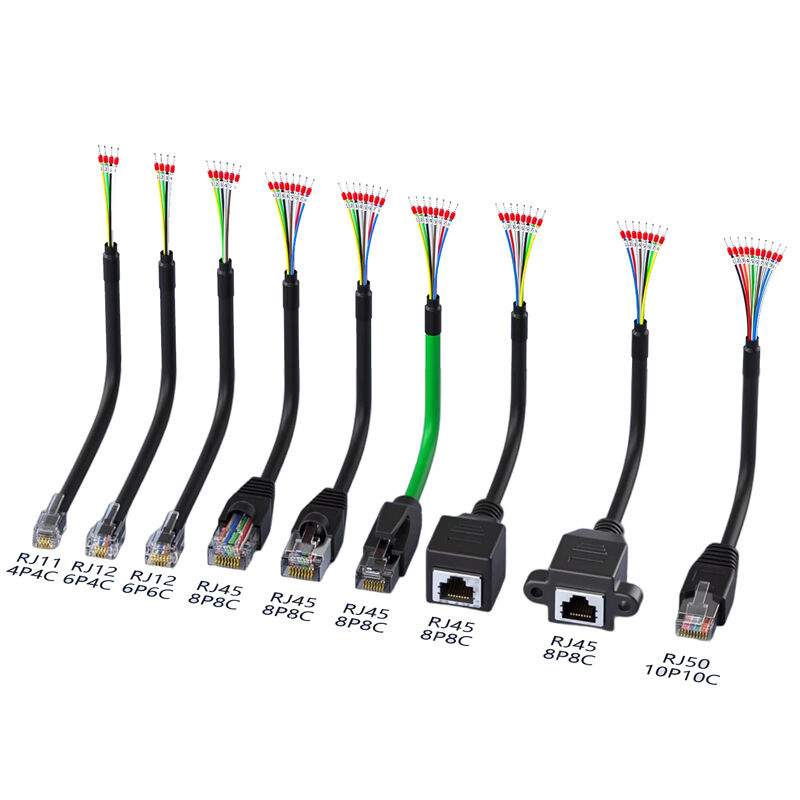 موصل RJ45 RJ48 RJ50 RJ11 RJ12 إلى 485 422 RJ45 إلى كابل 232 خط نقل البيانات