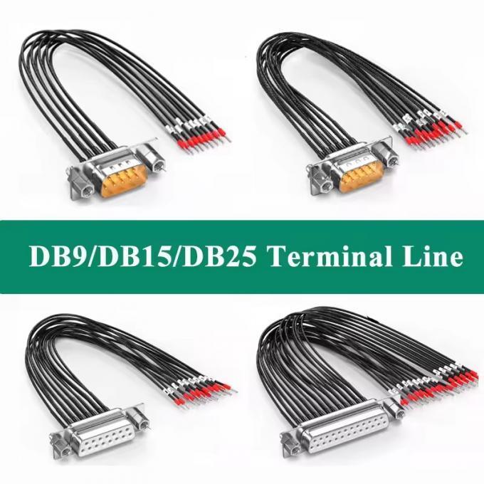 كابلات الاتصال DB15/DB9/DB25 مع عدد الأنابيب 26AWG 15Pin Serial Port سلك محمي مزدوج